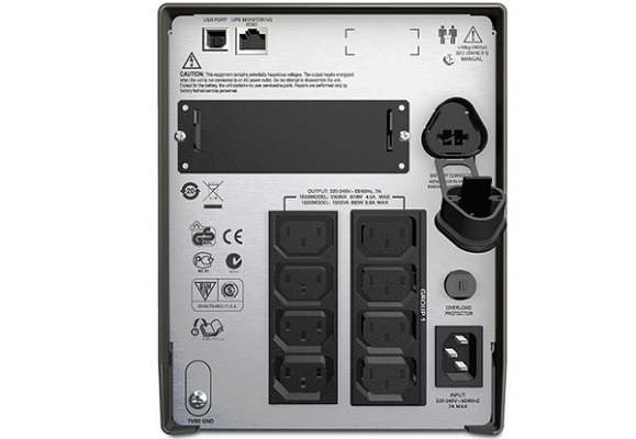 Mặt sau của bộ lưu điện APC Smart-UPS SMT1000I 1000VA LCD 230V