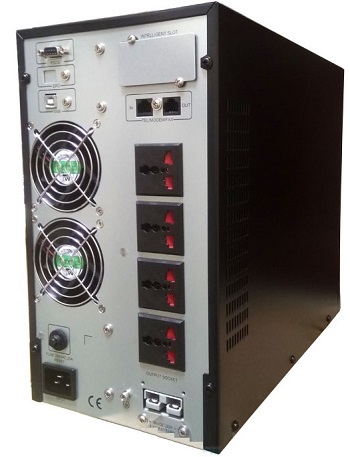 Mặt sau của Bộ Lưu Điện APOLLO AP5000-H 5KVA/4500W Sử Dụng Tủ Ắc Quy Rời