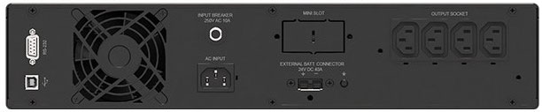 Mặt sau bộ lưu điện DELTA R-1K 1000VA/900W (UPS102R2002B0B6)