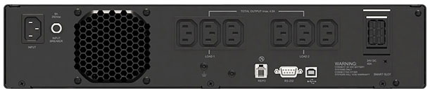 Mặt sau bộ lưu điện DELTA RT-1K 1000VA/900W (UPS102R2RT2B0B6)