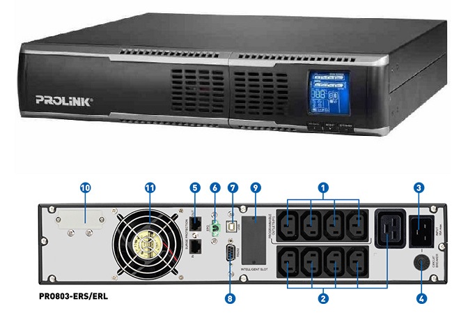 Bộ lưu điện PROLINK PRO803-ERS 3000VA/2700W