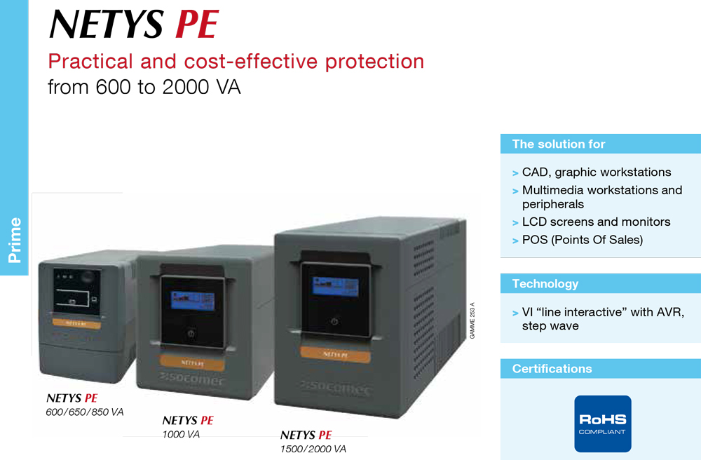 Bộ Lưu Điện (UPS) SOCOMEC NPE-0850 850VA (480W)