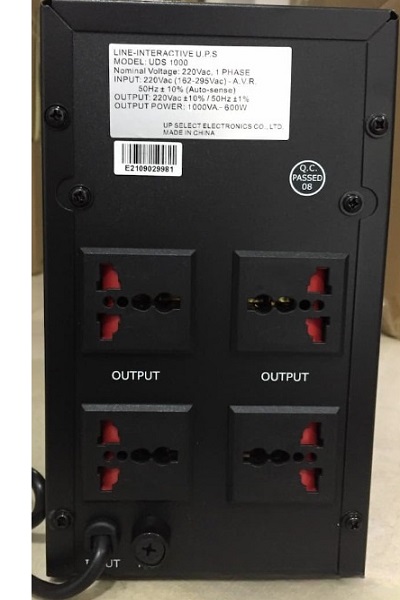Bộ Lưu Điện UPS Up Selec UDS1000 Offline 1000VA/600W