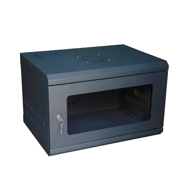 Tủ rack treo tường 19 inch 6U D400 TMC TM640WMC cửa mica