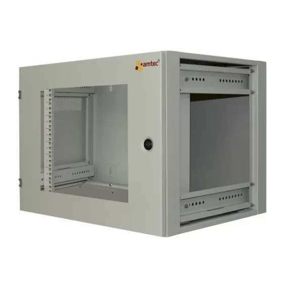 Tủ rack treo tường 12U C-CLASS Amtec AMW12 cửa mica trắng